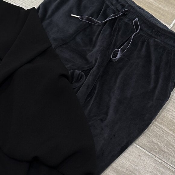 Z Supply Evalyn Silky Velour Drawstring Jogger Pant in Onyx Women's Size S - Picture 14 of 15